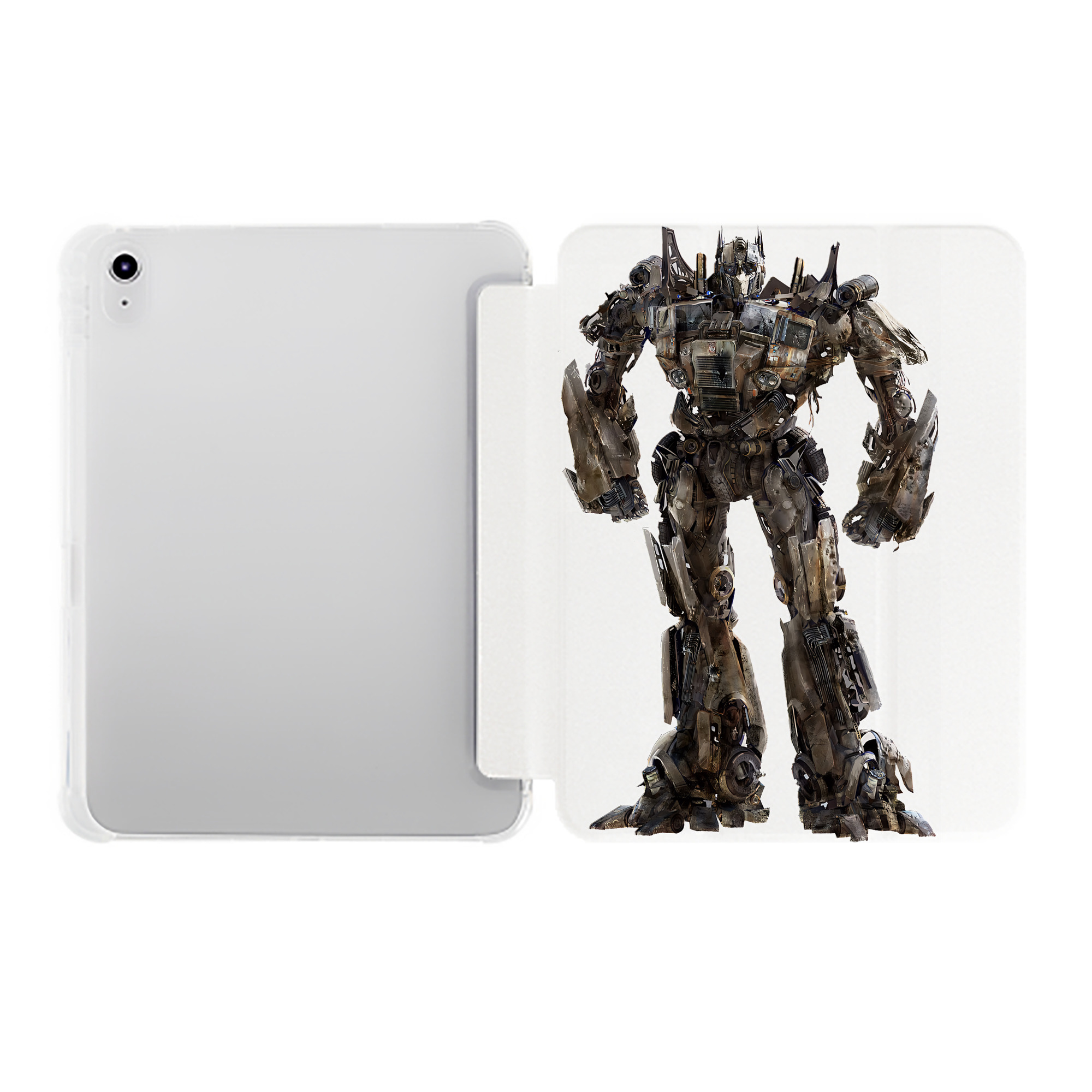 （画像用） Transformers トランスフォーマー IPad ケース ペン収納付き 三つ折りスタンド PUレザー×シリコン 対応機種9.5/10.5/10.9インチ